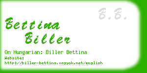 bettina biller business card